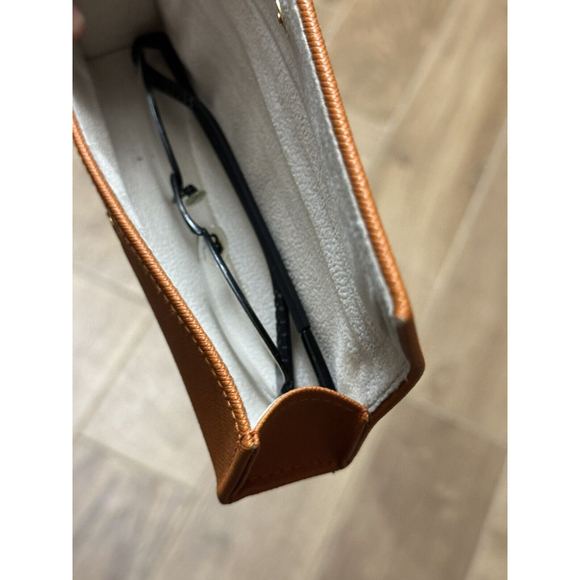 TORY BURCH ORANGE SMALL AUTHENTIC EYEGLASSES CASE - Picture 2 of 6